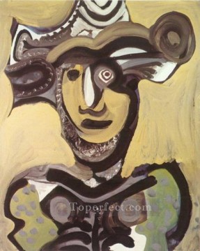 パブロ・ピカソ Painting - 銃士の胸像 1972年 パブロ・ピカソ